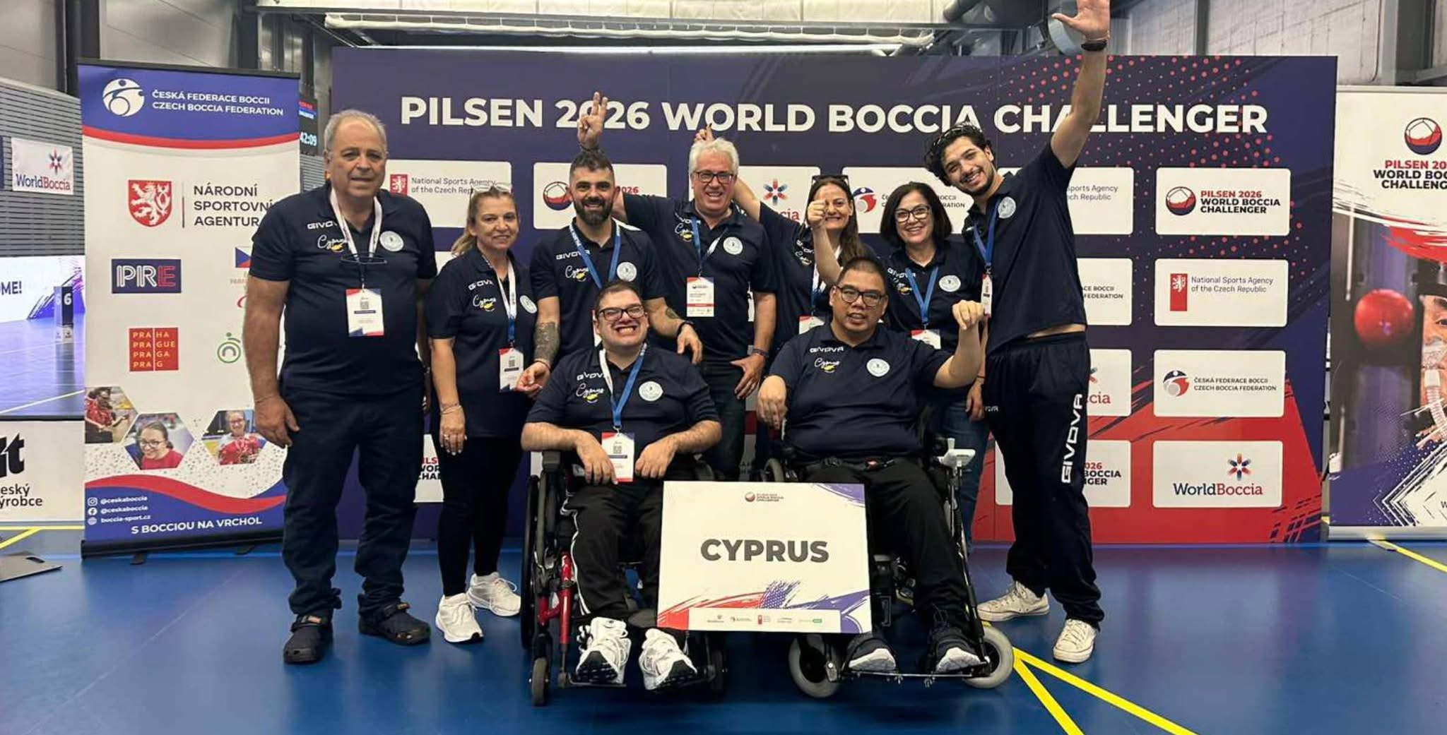 Cyprus boccia team at the 2026 Pilsen World Boccia Challenger